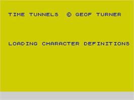 Title screen of Time Tunnels on the Sinclair ZX Spectrum.