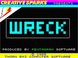 Title screen of Time Wreck on the Sinclair ZX Spectrum.