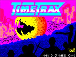 Title screen of Timetrax on the Sinclair ZX Spectrum.