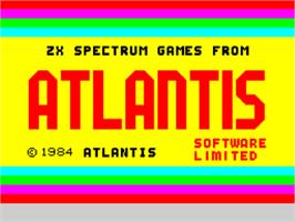Title screen of Timezone on the Sinclair ZX Spectrum.