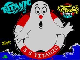 Title screen of Titanic Blinky on the Sinclair ZX Spectrum.