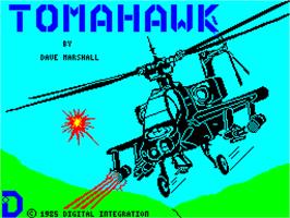 Title screen of Tomahawk on the Sinclair ZX Spectrum.