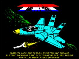Title screen of Tomcat on the Sinclair ZX Spectrum.