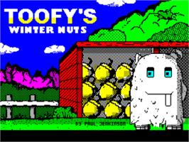 Title screen of Toofy's Winter Nuts on the Sinclair ZX Spectrum.