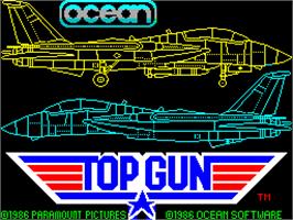 Title screen of Top Gun on the Sinclair ZX Spectrum.