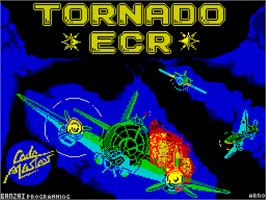 Title screen of Tornado Ecr on the Sinclair ZX Spectrum.