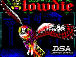 Title screen of Towdie on the Sinclair ZX Spectrum.