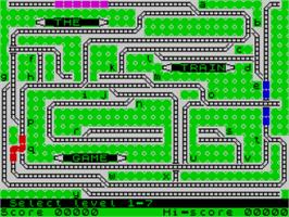 Title screen of Train Game, The on the Sinclair ZX Spectrum.