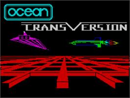Title screen of Transversion on the Sinclair ZX Spectrum.
