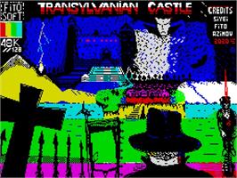 Title screen of Transylvanian Castle on the Sinclair ZX Spectrum.