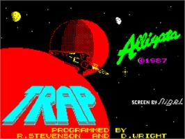 Title screen of Trap on the Sinclair ZX Spectrum.