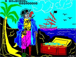 Title screen of Treasure Island Dizzy on the Sinclair ZX Spectrum.