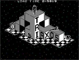 Title screen of Triaxos on the Sinclair ZX Spectrum.