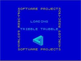 Title screen of Tribble Trubble on the Sinclair ZX Spectrum.