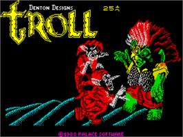 Title screen of Troll on the Sinclair ZX Spectrum.