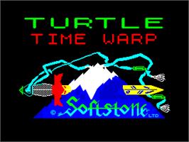 Title screen of Turtle Timewarp on the Sinclair ZX Spectrum.
