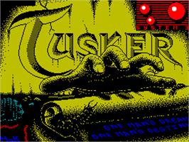 Title screen of Tusker on the Sinclair ZX Spectrum.