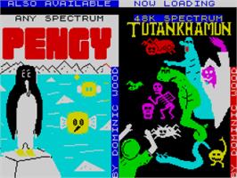 Title screen of Tutankhamun on the Sinclair ZX Spectrum.
