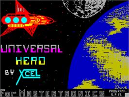 Title screen of Universal Hero on the Sinclair ZX Spectrum.