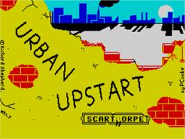Title screen of Urban Upstart on the Sinclair ZX Spectrum.