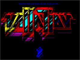 Title screen of Vallation on the Sinclair ZX Spectrum.