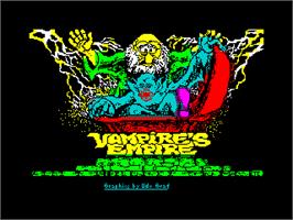 Title screen of Vampire's Empire on the Sinclair ZX Spectrum.