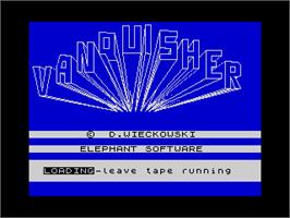 Title screen of Vanquisher on the Sinclair ZX Spectrum.