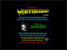 Title screen of Venturama on the Sinclair ZX Spectrum.