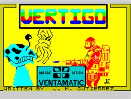 Title screen of Vertigo - Martian Tunnels on the Sinclair ZX Spectrum.