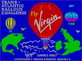 Title screen of Virgin Atlantic Challenge on the Sinclair ZX Spectrum.