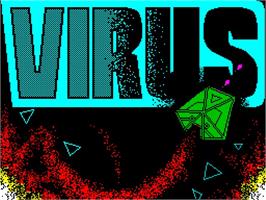 Title screen of Virus on the Sinclair ZX Spectrum.