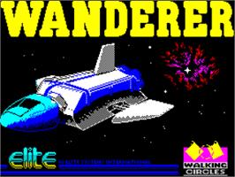 Title screen of Wanderer 3D on the Sinclair ZX Spectrum.