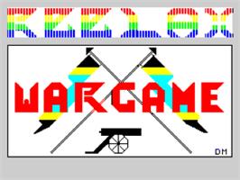 Title screen of War Game on the Sinclair ZX Spectrum.