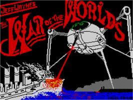 Title screen of War Of The Worlds on the Sinclair ZX Spectrum.