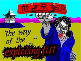 Title screen of Way Of The Exploding Fist, The on the Sinclair ZX Spectrum.