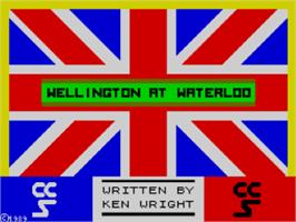 Title screen of Wellington At Waterloo on the Sinclair ZX Spectrum.
