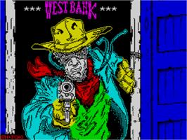 Title screen of West Bank on the Sinclair ZX Spectrum.