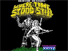 Title screen of Where Time Stood Still on the Sinclair ZX Spectrum.