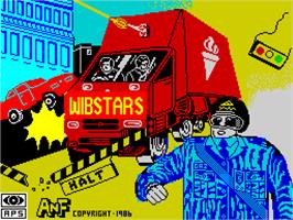 Title screen of Wibstars on the Sinclair ZX Spectrum.