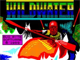 Title screen of Wild Water on the Sinclair ZX Spectrum.