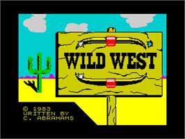 Title screen of Wild West on the Sinclair ZX Spectrum.