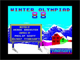 Title screen of Winter Olympiad 88 on the Sinclair ZX Spectrum.