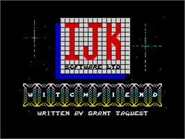 Title screen of Witchfiend on the Sinclair ZX Spectrum.