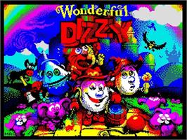 Title screen of Wonderful Dizzy on the Sinclair ZX Spectrum.