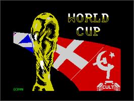 Title screen of World Cup '86 on the Sinclair ZX Spectrum.