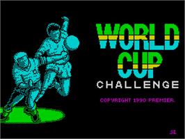 Title screen of World Cup Challenge on the Sinclair ZX Spectrum.