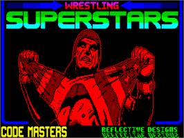 Title screen of Wrestling Superstars on the Sinclair ZX Spectrum.