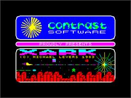 Title screen of Xark - Fuller Box Version on the Sinclair ZX Spectrum.