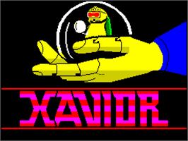 Title screen of Xavior on the Sinclair ZX Spectrum.