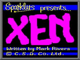 Title screen of Xen on the Sinclair ZX Spectrum.